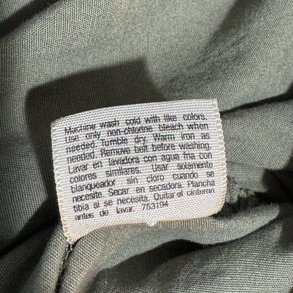 St. John's Bay Skirt Skort 20W Army Green Utility Pockets Cotton Stretch - Picture 8 of 9